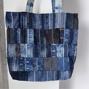 Patchwork Denim Tote Bag